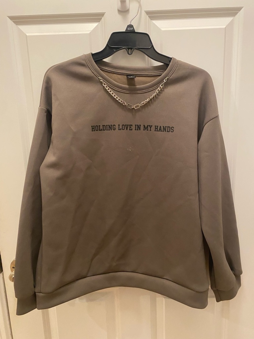 Dazy Women's Gray Crewneck Sweater